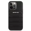 AMG AMHCP13LGSEBK iPhone 13 Pro / 13 6.1 Black Hardcase Leather Debossed Lines