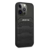 AMG AMHCP13LGSEBK iPhone 13 Pro / 13 6.1 Black Hardcase Leather Debossed Lines