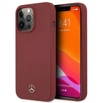MERCEDES-BENZ MEHCP13XSILRE Silikon-Hardcase für Apple iPhone 13 Pro Max 6,7 inch Rot