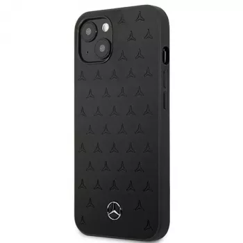 Mercedes-Benz iPhone 13 Mini Hardcase Leder Stars Pattern Schwarz