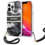 Guess GUHCP13XKCABBK iPhone 13 Pro Max Hard Case Camo Strap Collection Black