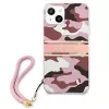 Guess GUHCP13MKCABPI Hard Case für iPhone 13 / 14 / 15 6,1 inch Pink Camo Strap Collection