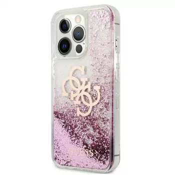 Guess GUHCP13XLG4GPI Hard Case für Apple iPhone 13 Pro Max 6,7 inch Pink Liquid Glitter 4G Big