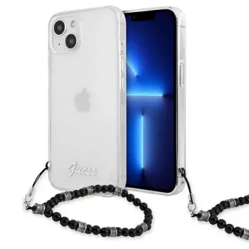 Guess GUHCP13MKPSBK iPhone 13 / 14 / 15 6,1 inch Transparente Hartschale Black Pearl