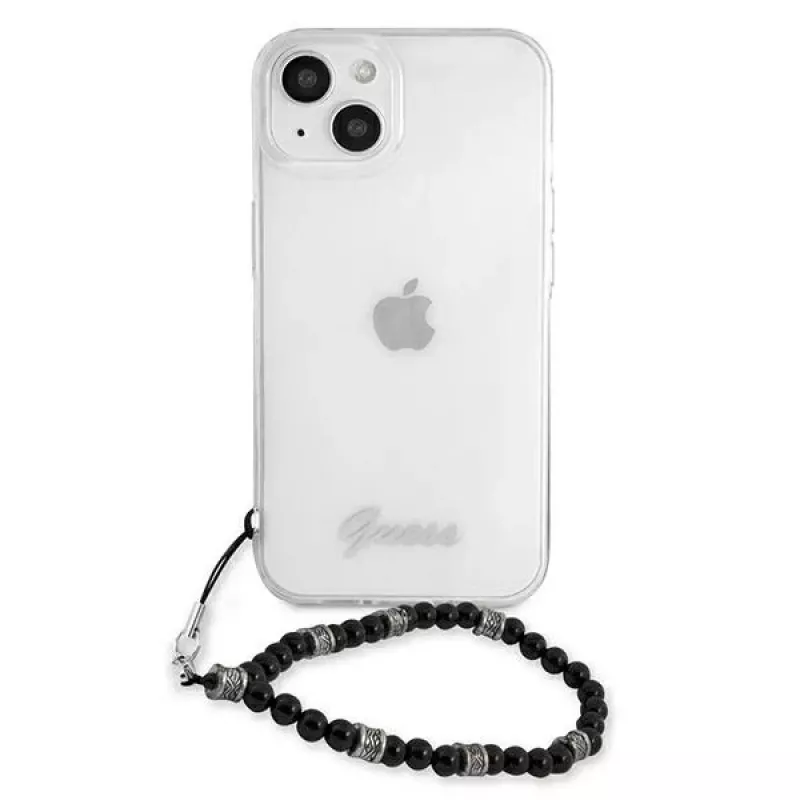 Guess GUHCP13MKPSBK iPhone 13 / 14 / 15 6,1 inch Transparente Hartschale Black Pearl