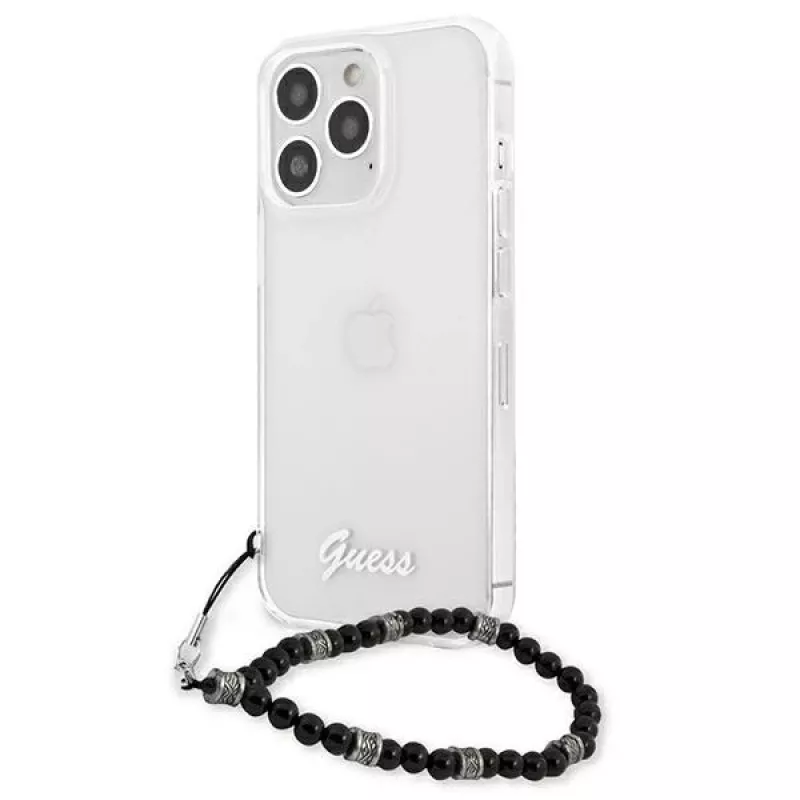 Guess GUHCP13XKPSBK iPhone 13 Pro Max 6,7 inch Transparente Hardcase Black Pearl