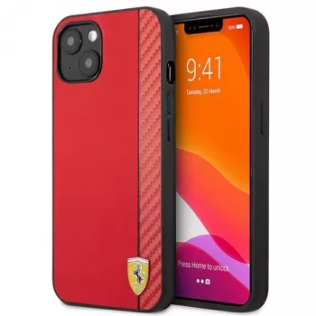 Ferrari On Track Carbon Stripe Hard Case für Apple iPhone 13 mini 5,4 inch Rot