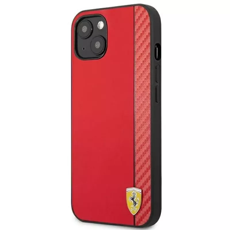 Ferrari On Track Carbon Stripe Hard Case für Apple iPhone 13 mini 5,4 inch Rot