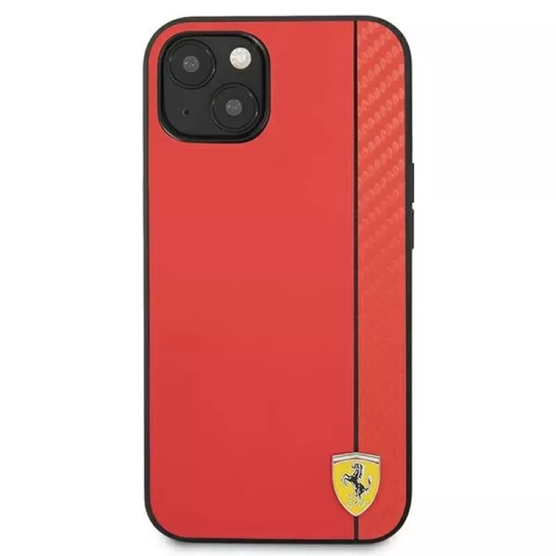 Ferrari On Track Carbon Stripe Hard Case für Apple iPhone 13 mini 5,4 inch Rot