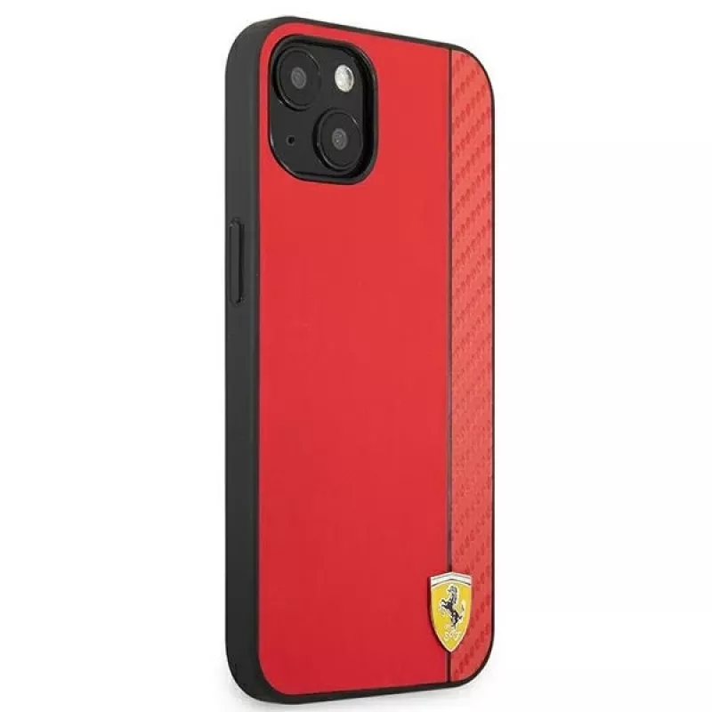 Ferrari On Track Carbon Stripe Hard Case für Apple iPhone 13 mini 5,4 inch Rot