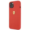 Ferrari FESSIHCP13SRE Silikon-Hartschalenhülle für Apple iPhone 13 mini 5,4 inch Rot