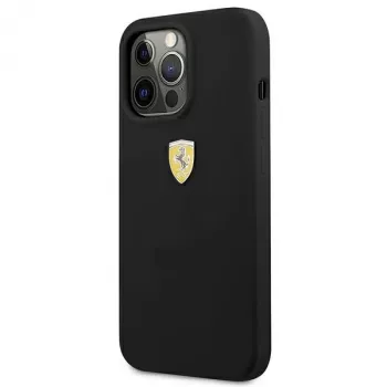 Ferrari FESSIHCP13LBK Silikon-Hardcase für iPhone 13 Pro / 13, Schwarz