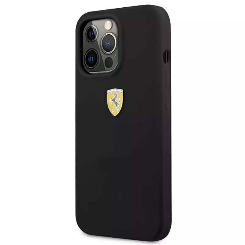 Ferrari FESSIHCP13LBK Silikon-Hardcase für iPhone 13 Pro / 13, Schwarz