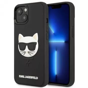 Karl Lagerfeld KLHCP13SCH3DBK Hardcase für Apple iPhone 13 Mini 5,4 inch Schwarz 3D Gummi Choupette