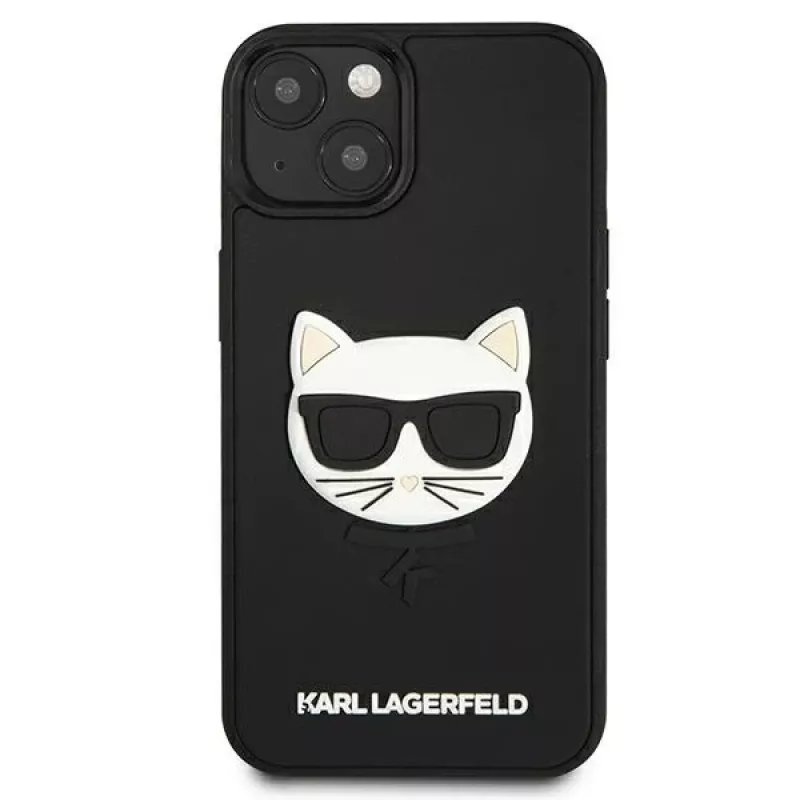 Karl Lagerfeld KLHCP13SCH3DBK Hardcase für Apple iPhone 13 Mini 5,4 inch Schwarz 3D Gummi Choupette