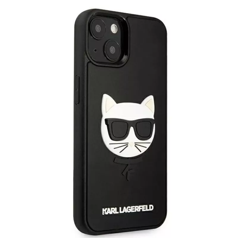 Karl Lagerfeld KLHCP13SCH3DBK Hardcase für Apple iPhone 13 Mini 5,4 inch Schwarz 3D Gummi Choupette