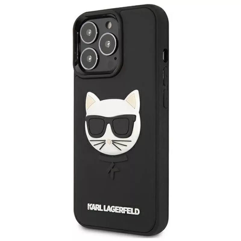 Karl Lagerfeld KLHCP13LCH3DBK Hardcase 3D Rubber Choupette für iPhone 13 Pro / 13 6,1 inch Schwarz