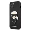 Karl Lagerfeld KLHCP13SOKPK iPhone 13 Mini 5,4 inch Black Hardcase Saffiano Ikonik Karl Patch