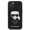 Karl Lagerfeld KLHCP13SOKPK iPhone 13 Mini 5,4 inch Black Hardcase Saffiano Ikonik Karl Patch