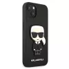 Karl Lagerfeld KLHCP13SOKPK iPhone 13 Mini 5,4 inch Black Hardcase Saffiano Ikonik Karl Patch