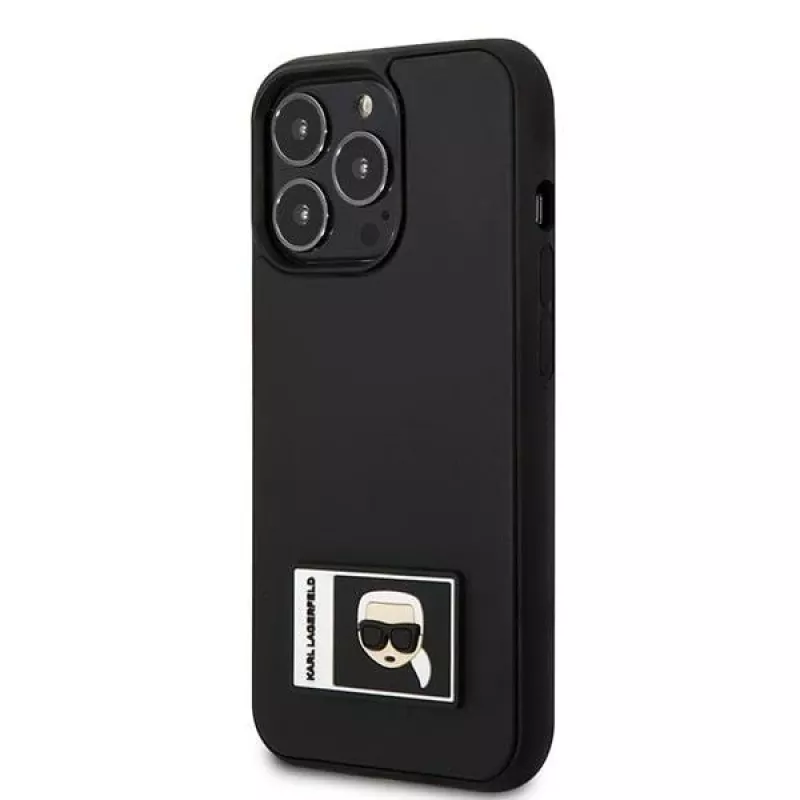 Karl Lagerfeld KLHCP13X3DKPK Ikonik Patch Hard Case für iPhone 13 Pro Max 6,7 inch Schwarz