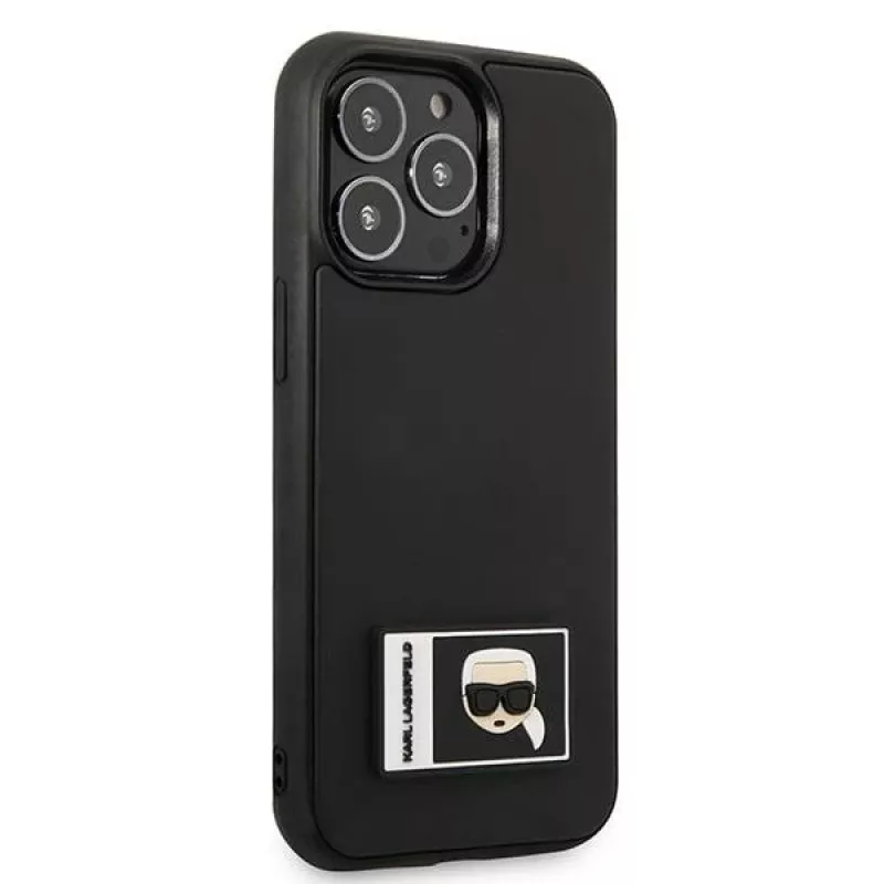 Karl Lagerfeld KLHCP13X3DKPK Ikonik Patch Hard Case für iPhone 13 Pro Max 6,7 inch Schwarz
