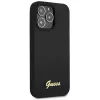 Guess GUHCP13XLSLMGBK iPhone 13 Pro Max 6,7 inch Schwarze Silikon-Hülle mit goldenem Script-Logo