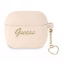 Guess GUA3LSCHSP Silikon-Charm Heart Collection Hülle für Apple AirPods 3. Generation – Pink