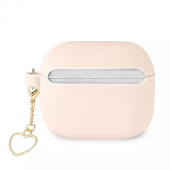 Guess GUA3LSCHSP Silikon-Charm Heart Collection Hülle für Apple AirPods 3. Generation – Pink
