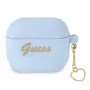 Guess GUA3LSCHSB Silikon-Charm Heart Collection Hülle für AirPods 3, Blau
