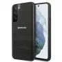 AMG AMHCS22MGSEBK Hardcase Leder mit geprägten Linien für Samsung Galaxy S22+ (SM-S906) - Schwarz
