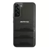 AMG AMHCS22MGSEBK Hardcase Leder mit geprägten Linien für Samsung Galaxy S22+ (SM-S906) - Schwarz