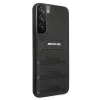 AMG AMHCS22MGSEBK Hardcase Leder mit geprägten Linien für Samsung Galaxy S22+ (SM-S906) - Schwarz