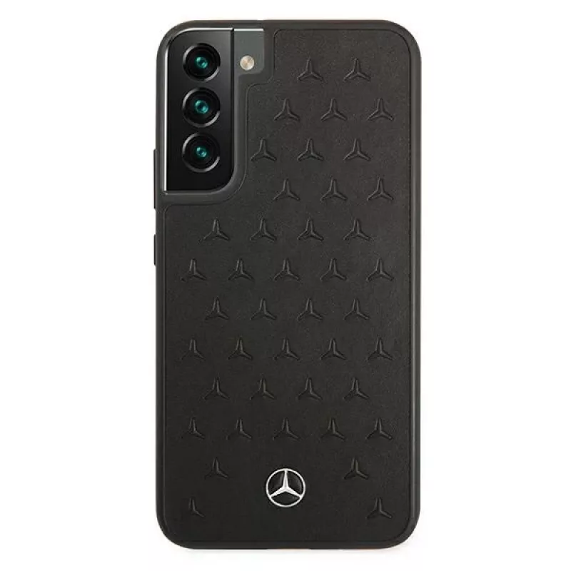 Mercedes-Benz MEHCS22MPSQBK S22+ Hardcase Leder Stars Pattern Schwarz