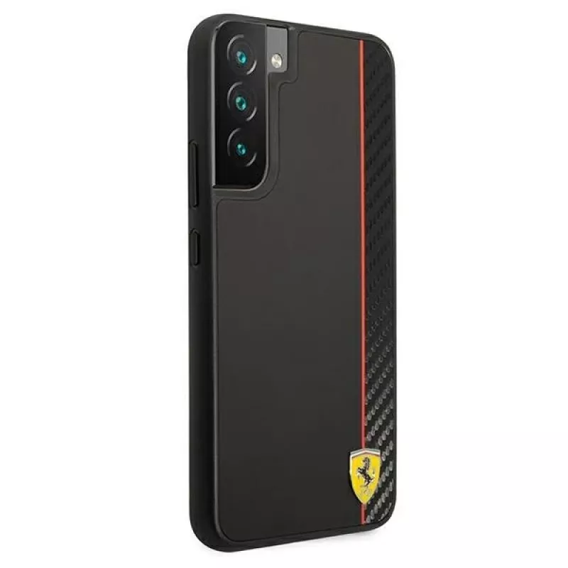 Ferrari FESAXHCS22MBK S22+ S906 Black Hardcase On Track Carbon Stripe