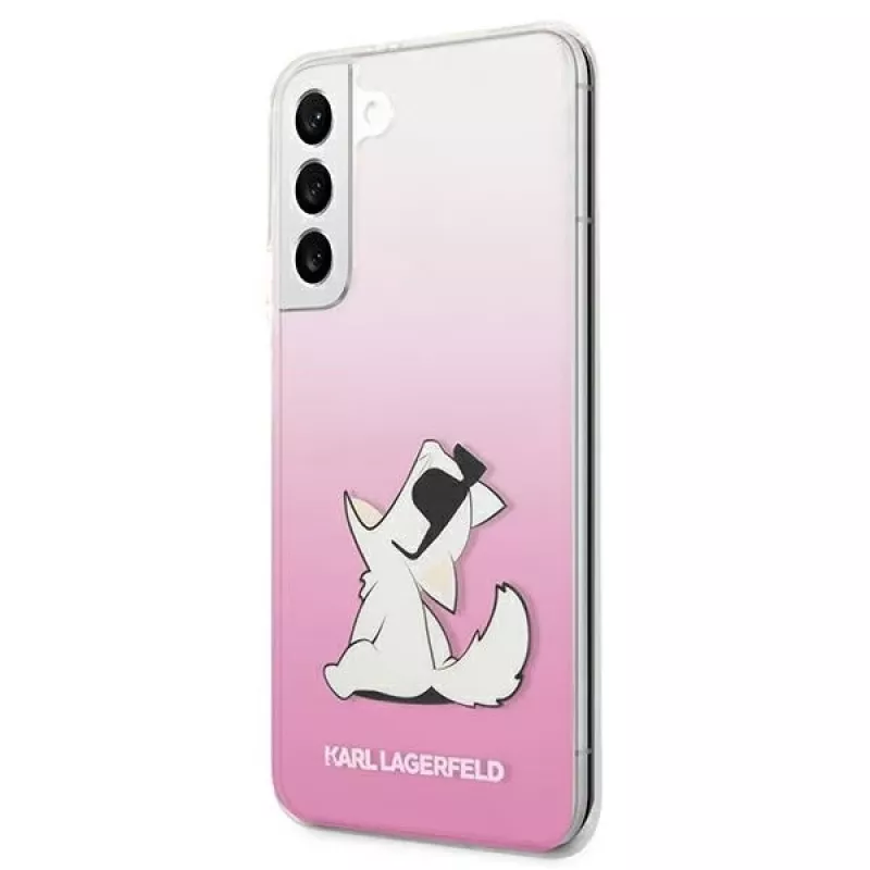 Karl Lagerfeld KLHCS22MCFNRCPI Hard Case für Samsung Galaxy S22+ / S906 - Pink Choupette Eat