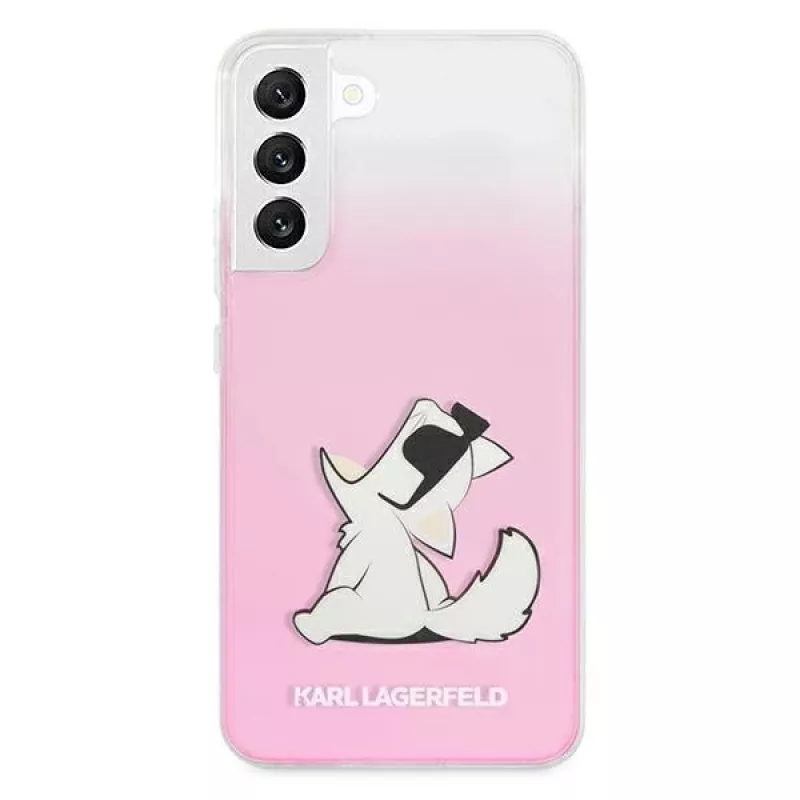 Karl Lagerfeld KLHCS22MCFNRCPI Hard Case für Samsung Galaxy S22+ / S906 - Pink Choupette Eat