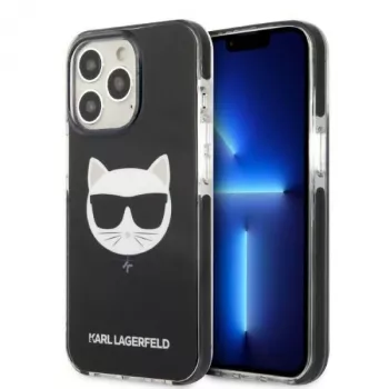 Karl Lagerfeld KLHCP13XTPECK Hard Case für iPhone 13 Pro Max 6,7 inch Schwarz Choupette Head