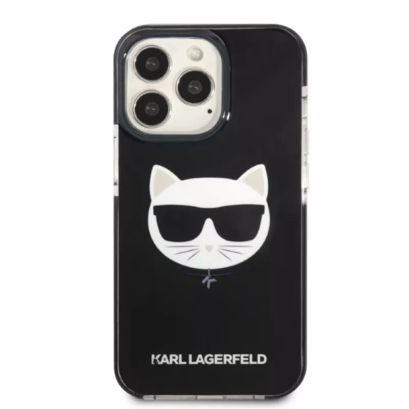 Karl Lagerfeld KLHCP13XTPECK Hard Case für iPhone 13 Pro Max 6,7 inch Schwarz Choupette Head