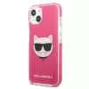 Karl Lagerfeld KLHCP13MTPECPI iPhone 13 / 14 / 15 6.1 Hardcase Fuschia Choupette Head
