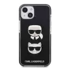 Karl Lagerfeld KLHCP13STPE2TK Hard Case für iPhone 13 mini, 5,4 inch, Schwarz, Karl & Choupette Head