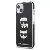 Karl Lagerfeld KLHCP13MTPE2TK Hard Case für iPhone 13/14/15 6,1 inch Schwarz Karl & Choupette Head