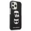Karl Lagerfeld KLHCP13LTPE2TK iPhone 13 Pro / 13 6.1 Hardcase Black Karl & Choupette Head
