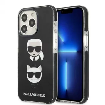 Karl Lagerfeld KLHCP13XTPE2TK Hard Case für Apple iPhone 13 Pro Max 6,7 inch Schwarz Karl & Choupette Head