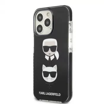 Karl Lagerfeld KLHCP13XTPE2TK Hard Case für Apple iPhone 13 Pro Max 6,7 inch Schwarz Karl & Choupette Head