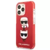 Karl Lagerfeld KLHCP13LTPE2TR iPhone 13 Pro / 13 6.1 Hard Case Red Karl & Choupette Head