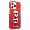 Karl Lagerfeld KLHCP13LTPE2TR iPhone 13 Pro / 13 6.1 Hard Case Red Karl & Choupette Head