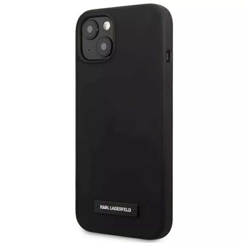 Karl Lagerfeld Silicone Plaque Back Cover für Apple iPhone 13 mini 5,4 Zoll - Schwarz