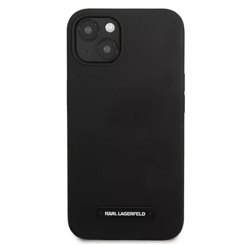 Karl Lagerfeld Silicone Plaque Back Cover für Apple iPhone 13 mini 5,4 Zoll - Schwarz