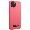 Karl Lagerfeld KLHCP13MSLMP1PI Silikon-Plaque-Hülle für iPhone 13/14/15 6,1 inch Fuchsia